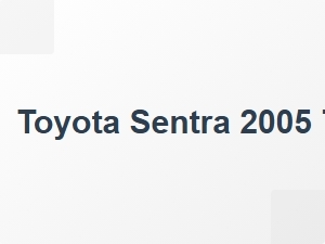 Toyota Sentra 2005 Tire Dimensions