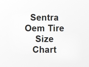 Sentra Oem Tire Size Chart