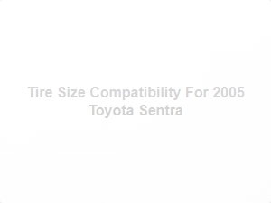 Tire Size Compatibility for 2005 Sentra